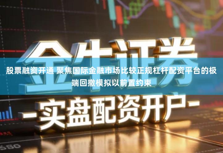 股票融资开通 聚焦国际金融市场比较正规杠杆配资平台的极端回撤模拟以前置约束